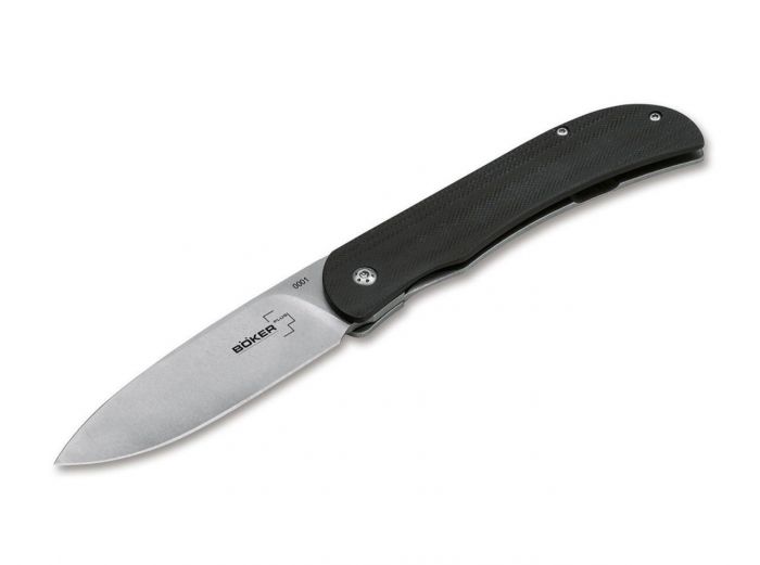 Складной нож Boker Plus Exskelibur 1, лезвие Stonewashed D2 Tool Steel, Black G-10 рукоять, 01BO137