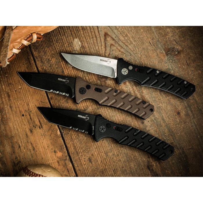 Автоматический складной нож Boker Tanto Coyote, сталь AUS-8, рукоять алюминий