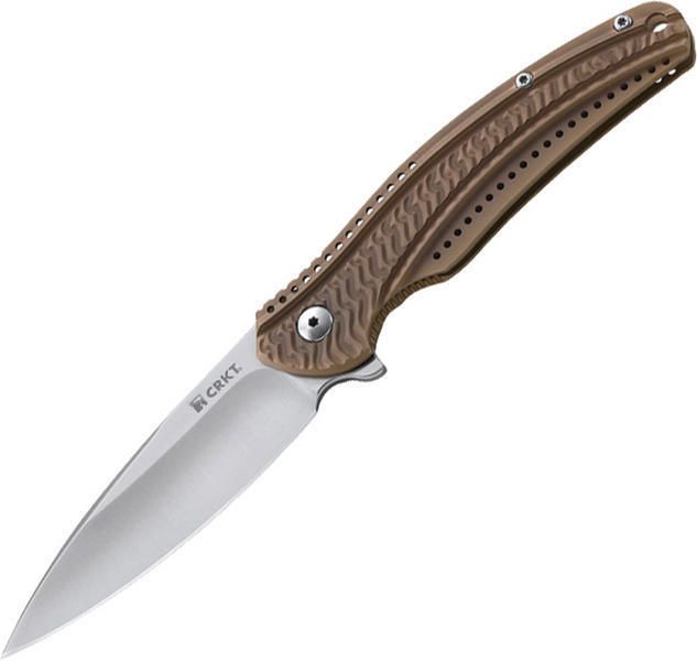 Складной нож CRKT Ripple Bronze, сталь Acuto 440, рукоять нержавеющая сталь 420J2