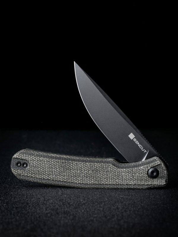 Складной нож Sencut Scitus, сталь D2, рукоять canvas micarta, black/dark green