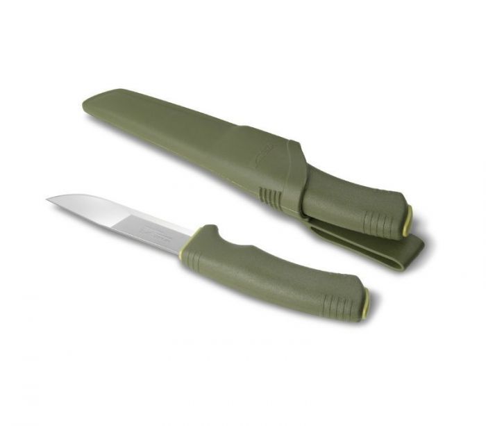 Нож с фиксированным лезвием Morakniv Bushcraft Forest, сталь Sandvik 12C27, ручка резина/пластик