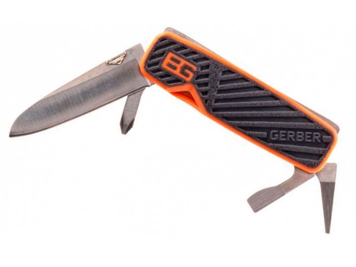 Мультитул Gerber Bear Grylls Pocket Tool, сталь 5Cr15, прорезиненная рукоять