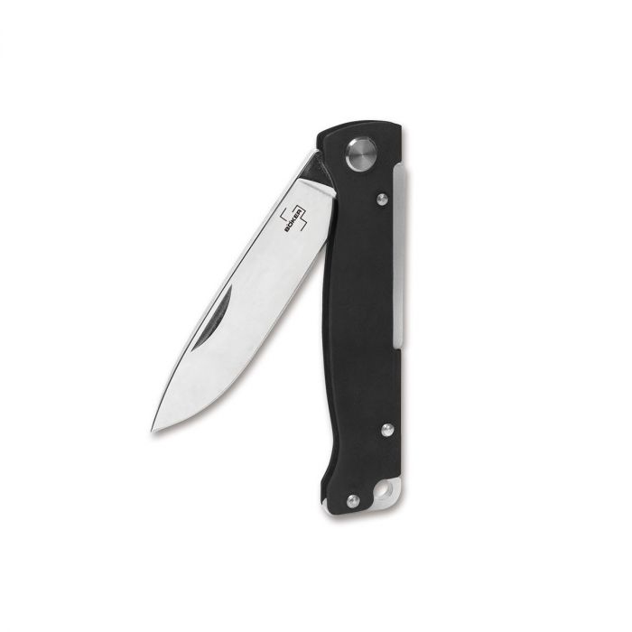 Складной нож Boker Atlas Black, сталь 12С27, рукоять сталь