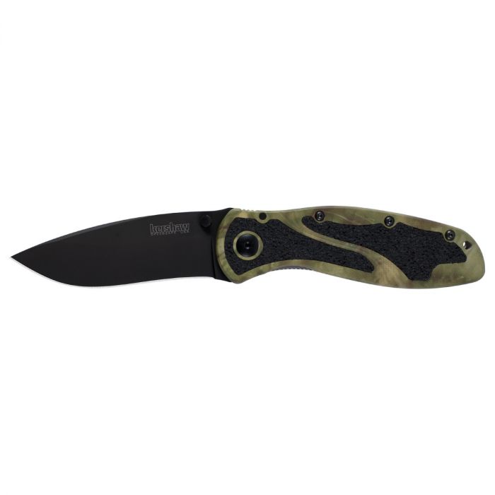 Складной полуавтоматический нож KERSHAW Blur Camo, сталь Sandvik 14C28N, рукоять камуфляж алюминий