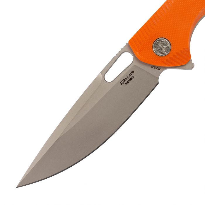 Складной нож Rikeknife RK802G Orange, сталь 154CM, титан/G10