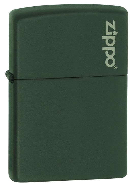 Зажигалка ZIPPO Green Matte, латунь с порошковым покрытием, зеленая, матовая, 36х56х12 мм