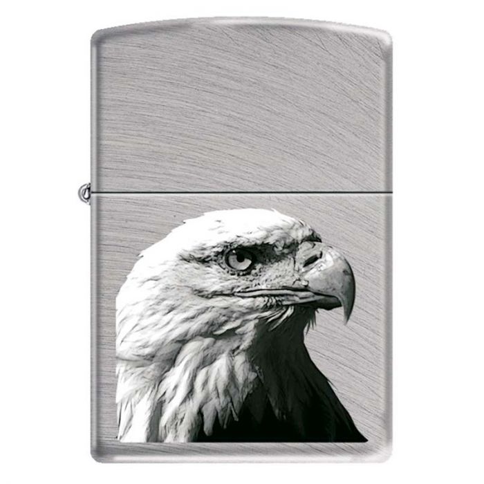 Зажигалка ZIPPO Орёл, с покрытием Chrome Arch, латунь/сталь, серебристая, матовая, 36x12x56 мм