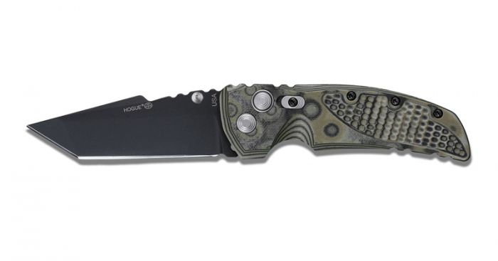 Складной нож Hogue EX-01 Black Tanto, сталь 154CM Ceracote™ Firearm Coating, рукоять стеклотекстолит G-Mascus, серо-зеленый