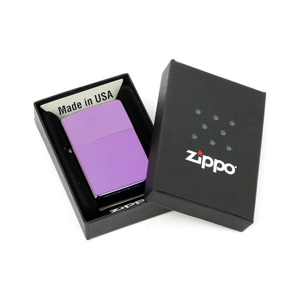 Зажигалка ZIPPO Abyss Classic, латунь с покрытием, фиолетовый, глянцевая, 36х12x56 мм