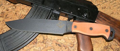 Нож с фиксированным клинком Ontario "RD7 Tan micarta"