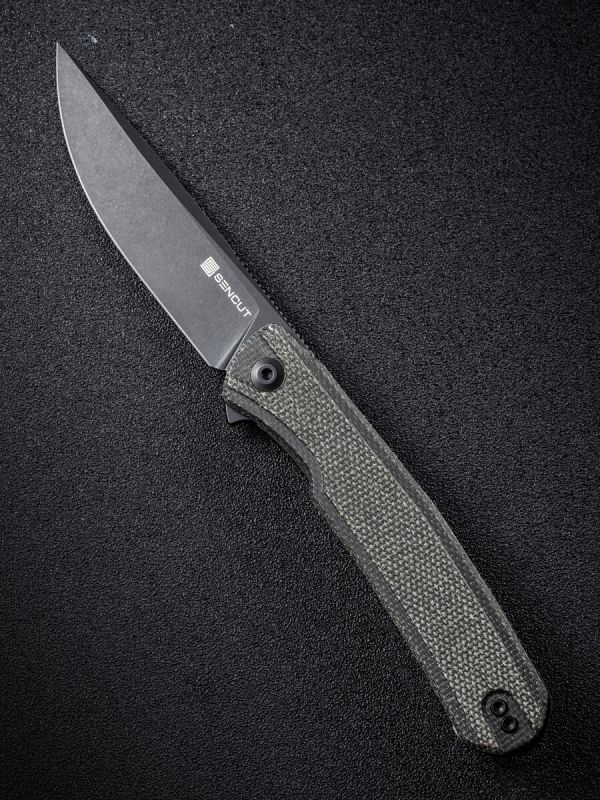 Складной нож Sencut Scitus, сталь D2, рукоять canvas micarta, black/dark green