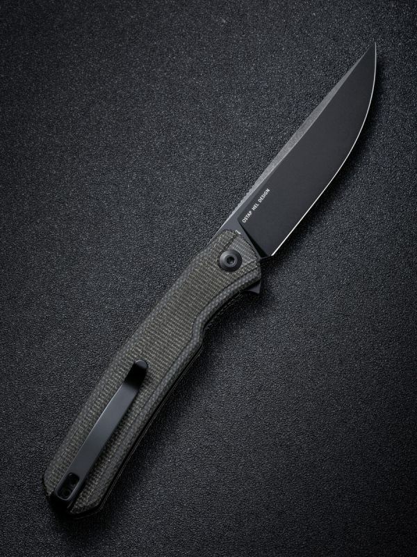 Складной нож Sencut Scitus, сталь D2, рукоять canvas micarta, black/dark green