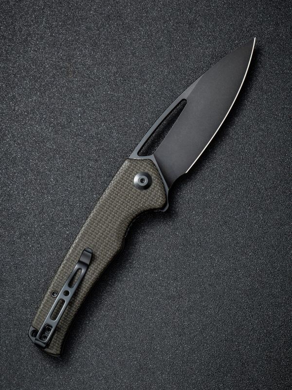 Складной нож Sencut Mims, сталь 9Cr18MoV, рукоять canvas micarta, black/dark green