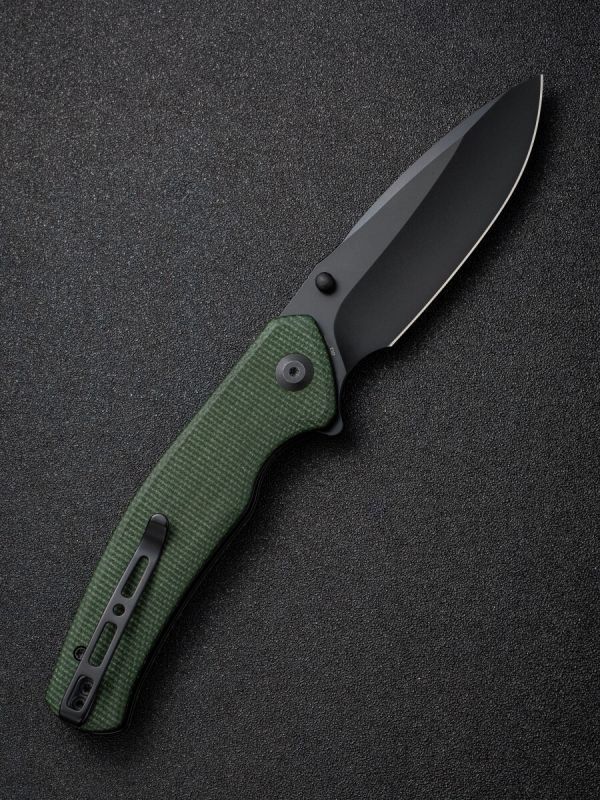 Складной нож Sencut Slashkin, сталь D2, рукоять canvas micarta, black/green