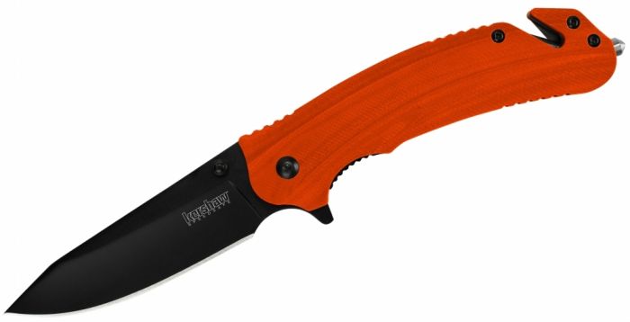 Складной нож Barricade KERSHAW 8650, сталь 8Cr13MoV, рукоять GFN термопластик, оранжевый