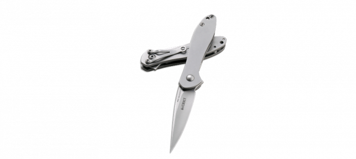 Складной нож CRKT Eros Large - Flat Handle, сталь AUS 8, рукоять сталь 420J2