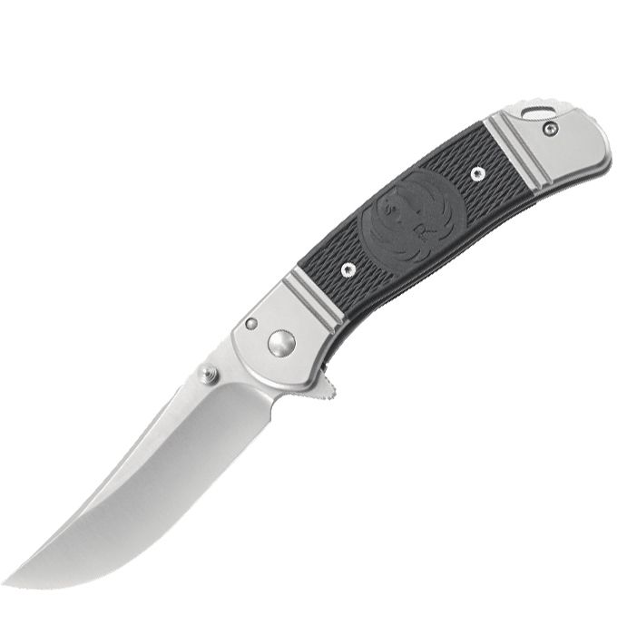 Складной нож CRKT R2302 Ruger® Knives Hollow-Point™, сталь 8Cr13MOV, рукоять из нерж. стали с накладками из термопластика