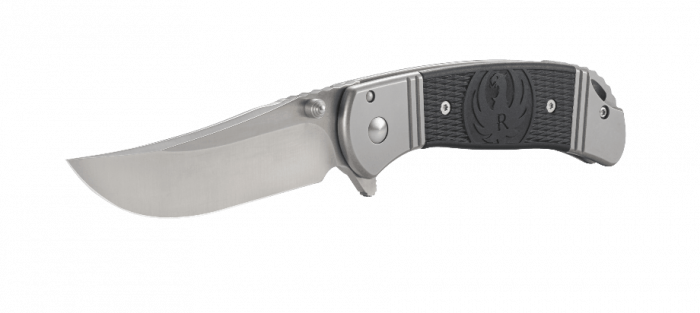 Складной нож CRKT R2302 Ruger® Knives Hollow-Point™, сталь 8Cr13MOV, рукоять из нерж. стали с накладками из термопластика