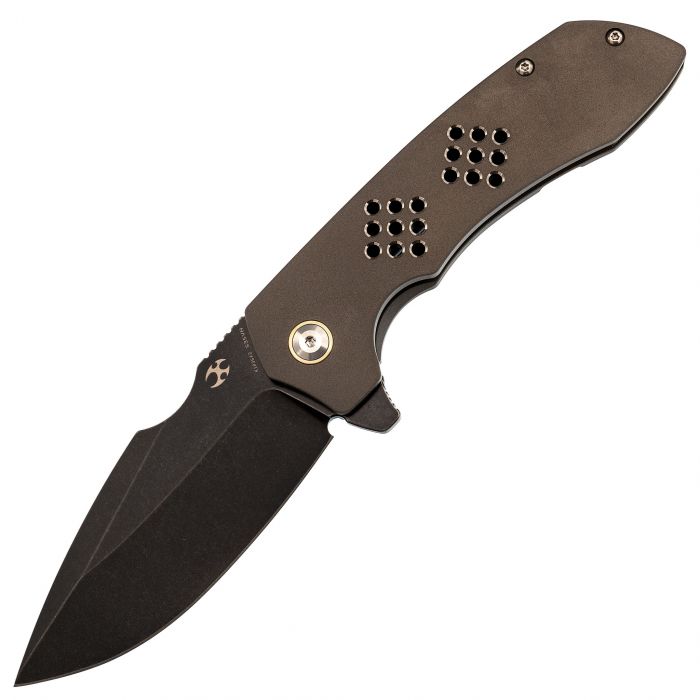 Складной нож Kansept knives Entity, сталь CPM-S35VN, Black SW, титан