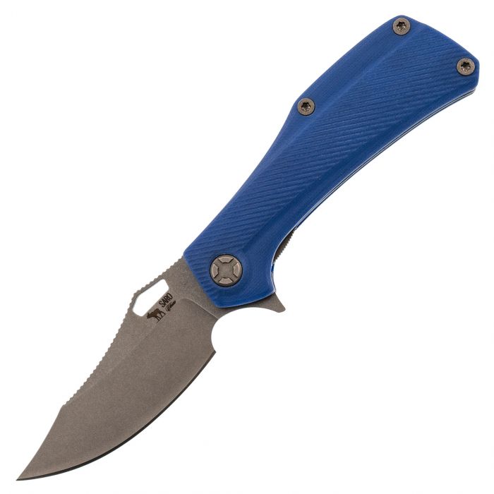 Складной нож Скорпион Evo Bowie Blue, сталь K110, рукоять G10