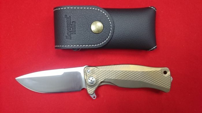 Нож складной LionSteel SR11 B (BRONZE), сталь Uddeholm Sleipner® Satin, рукоять титан по технологии Solid®, бронзовый