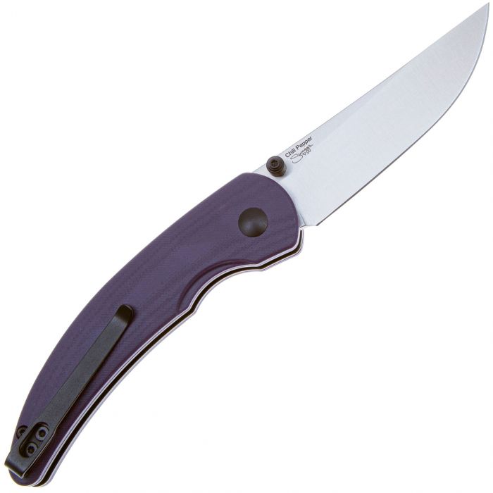 Складной нож Kizer Chili Pepper Satin, сталь 154CM, рукоять G10, фиолетовый