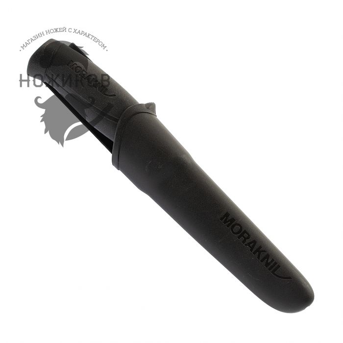 Нож с фиксированным лезвием Morakniv Companion Black, сталь Sandvik 12C27, рукоять пластик/резина