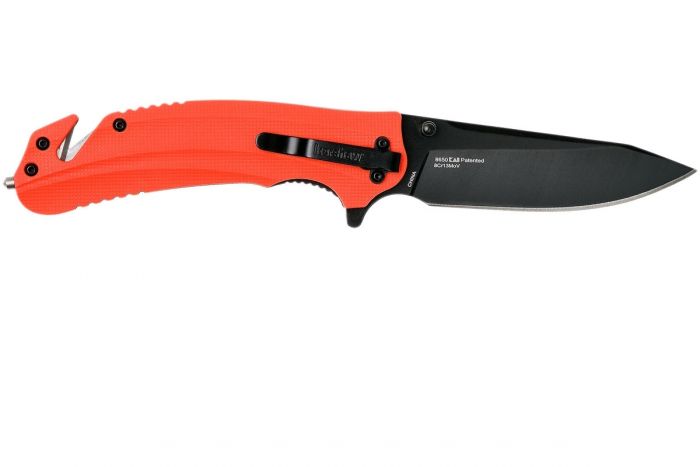 Складной нож Barricade KERSHAW 8650, сталь 8Cr13MoV, рукоять GFN термопластик, оранжевый