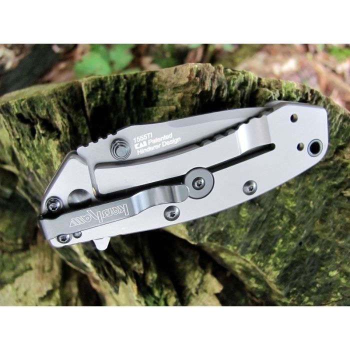 Складной полуавтоматический нож Kershaw Cryo K1555TI, сталь 8Cr13MOV, рукоять сталь