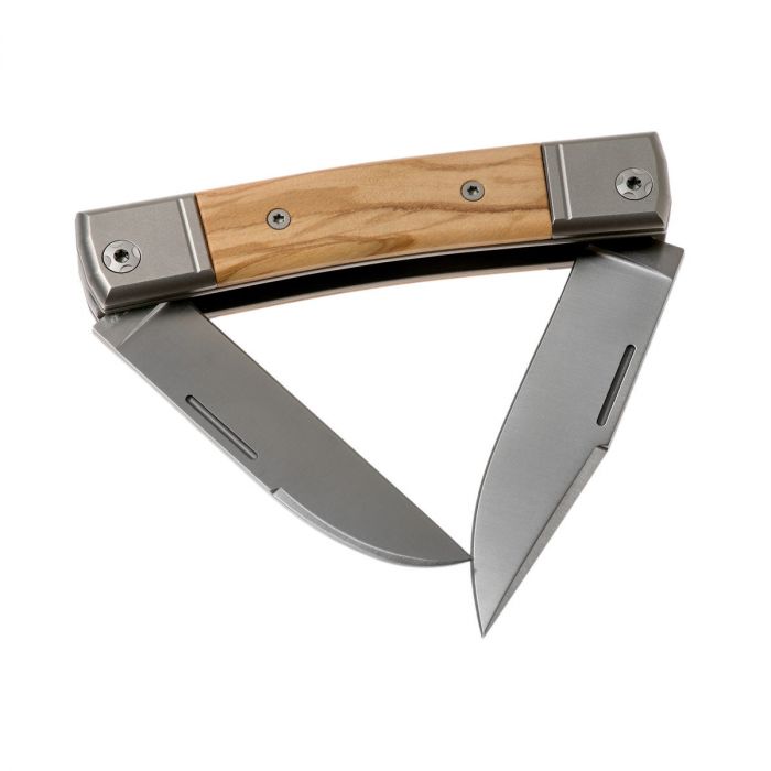 Складной нож LionSteel BestMan Two blades, сталь M390, рукоять Olive