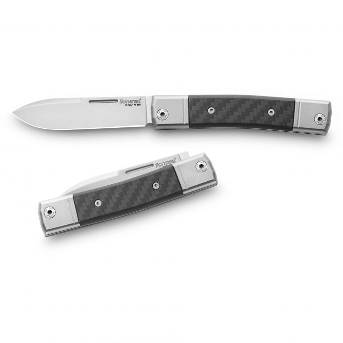 Складной нож LionSteel BestMan Drop, сталь M390, рукоять Carbon fibre