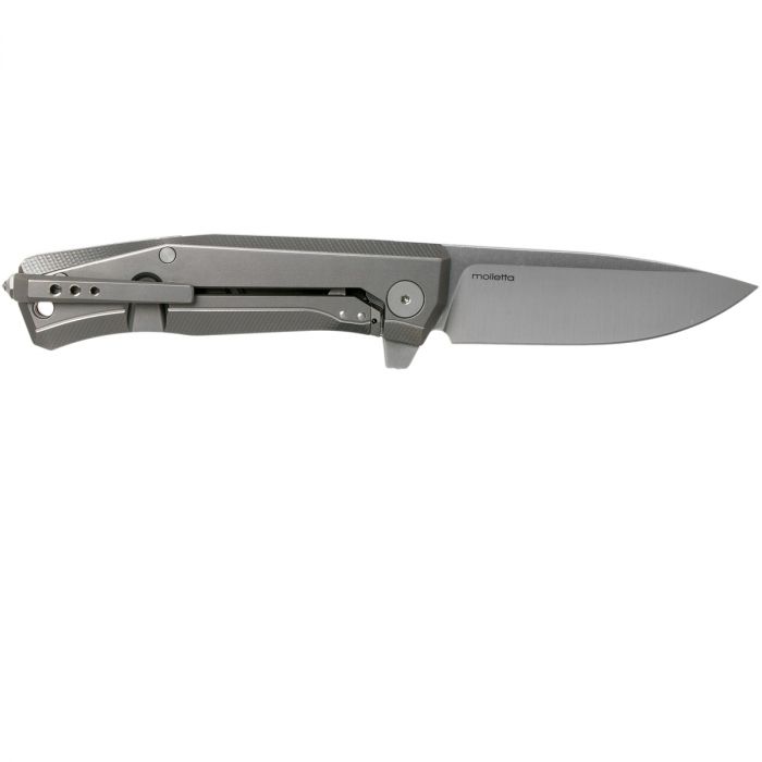 Складной нож LionSteel MT01 GY, сталь M390, рукоять Grey titanium