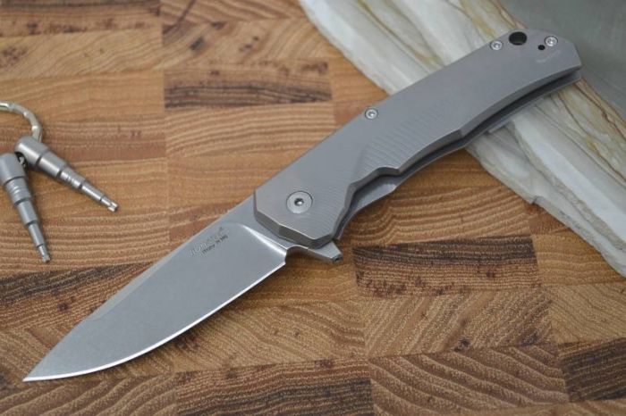 Нож складной LionSteel TRE BR BR, сталь M390, рукоять титан