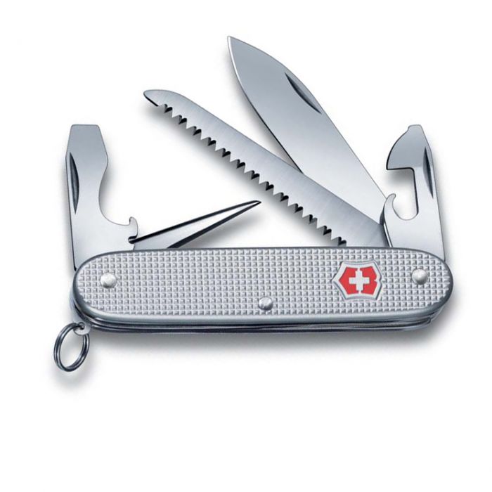 Нож перочинный Victorinox Farmer, сталь X55CrMo14, рукоять алюминиевый сплав Alox, серый