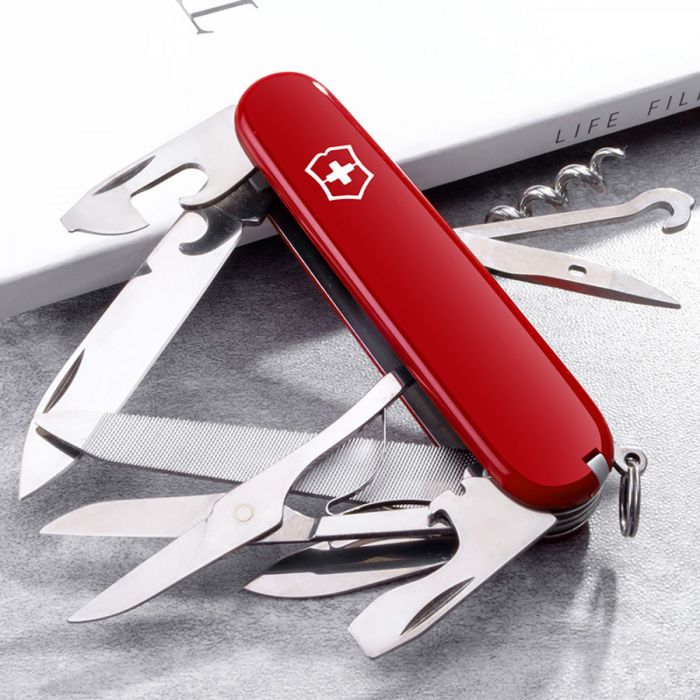 Нож перочинный Victorinox Mountaineer, сталь X55CrMo14, рукоять Cellidor®, красный