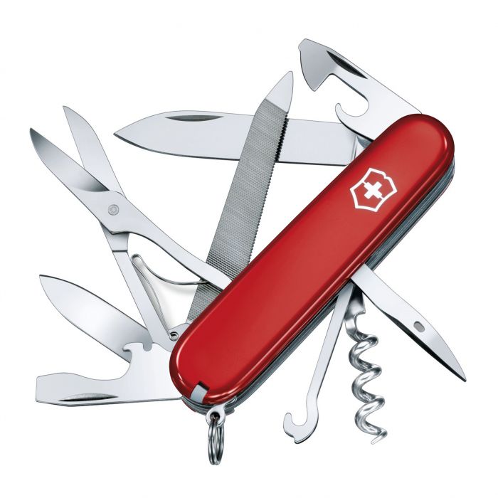 Нож перочинный Victorinox Mountaineer, сталь X55CrMo14, рукоять Cellidor®, красный