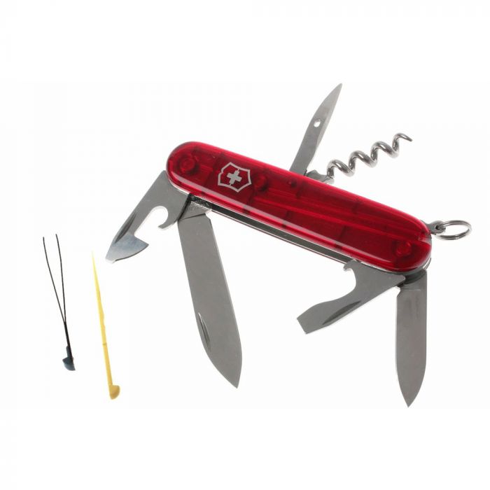 Нож перочинный Victorinox Spartan, сталь X55CrMo14, рукоять Cellidor®, полупрозрачный красный