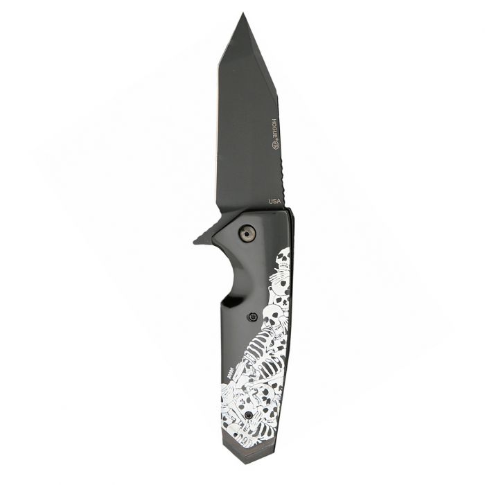 Нож складной Hogue EX-02 Tanto, сталь 154CM, рукоять ABS-пластик Skulls & Bones