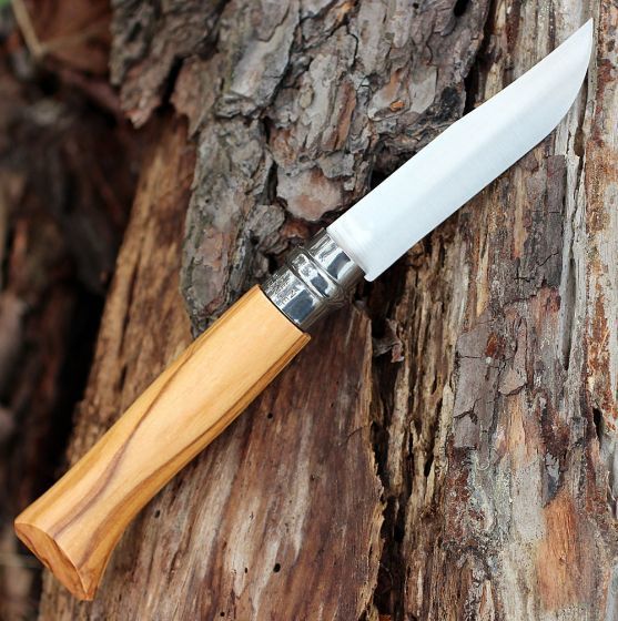 Нож складной Opinel №8 Olive Wood, сталь Sandvik™ 12С27, рукоять оливковое дерево, 002020