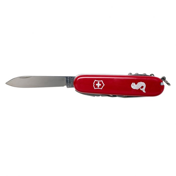 Нож перочинный Victorinox Angler, сталь X55CrMo14, рукоять Cellidor®, красный