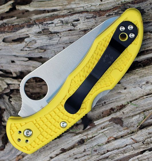 Складной нож Salt 2 - Spyderco C88SYL2, сталь H1 Satin Serrated, рукоять термопластик FRN, жёлтый