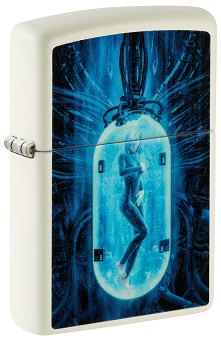 Зажигалка ZIPPO Woman in Tube с покрытием Glow In The Dark Green, латунь/сталь, белая